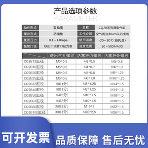กระบอกลมบาง Ruilang Pneumatics รุ่น CQ2B ขนาด 12 16 20 25 32 40 50 63 80D พร้อมแม่เหล็กเกลียวภายนอก แบบสองทาง ตัวกระบอกทำจากอะลูมิเนียม - Product Image 3