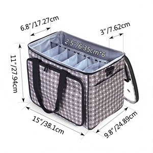 Bolsa Organizadora Grande para Ganchillo, Almacenamiento de Hilos, Porta Proyectos de Tejer, Set de Accesorios para Ganchillo - Product Image 6