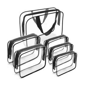 Juego de Bolsas de Maquillaje Transparentes Multiusos, Organizador de Artículos de Aseo Impermeable para Almacenamiento Diario de Cosméticos, Viajes y Viajes de Negocios - Product Image 1