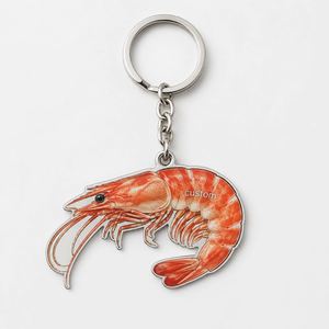 พวงกุญแจกุ้งแบบกำหนดเองจากผู้ผลิต จี้รูปสัตว์ทะเล ของที่ระลึกสำหรับโปรโมทอาหารทะเล ดีไซน์สวยงาม - Product Image 2