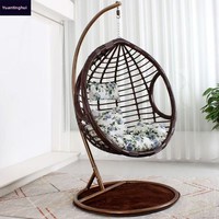 Fauteuil suspendu d'intérieur pour adulte, balançoire, hamac, chaise longue à bascule simple ou double pour balcon, fauteuil paresseux rembourré pour salon