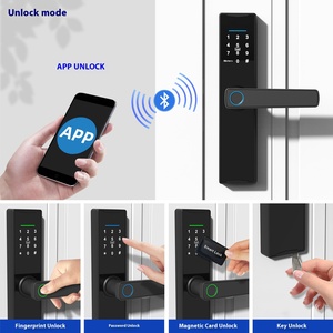 Cerradura Inteligente WiFi con Huella Dactilar y Contraseña, Desbloqueo Remoto por Bluetooth para Oficina/Hogar, Aleación de Aluminio y Zinc, Datos en la Nube - Product Image 3