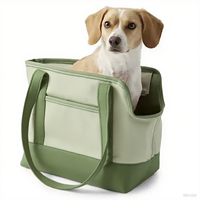 Sac de transport pour chien pour petits chiens, sac fourre-tout souple pour chien avec clip de harnais de sécurité, sac de transport confortable pour animaux de compagnie pour chiens de moins de 15 livres