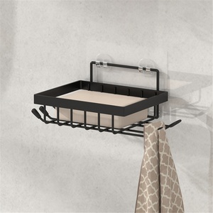 Porte-savon de salle de bain sans perçage en acier inoxydable, étanche, design moderne à ventouse, supports de rangement muraux - Product Image 3