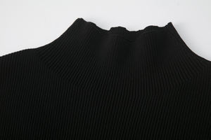 Fabricant de pulls <span class=keywords><strong>sans</strong></span> manches en <span class=keywords><strong>tricot</strong></span> côtelé à col montant en fil glacé pour femmes, OEM ODM - Product Image 4