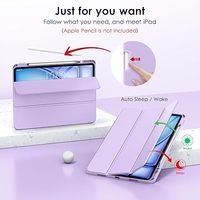 Coque souple pour iPad Air 13 ''M3/M2 2025/2024 et iPad Pro 12.9'' 6/5/4/3 Gen, Smart Slim Trifold Stand