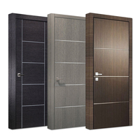 Portes en bois écologiques pour l'intérieur des hôtels et des maisons, design moderne, portes en bois WPC pour chambre à coucher, salle de bain, toilettes