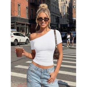 Haut court à manches courtes pour femmes, style Y2k, vêtements d'été fins et doux - Product Image 2