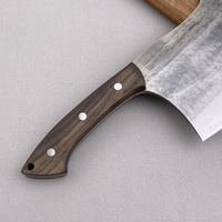 Hache forgée à la main pure pour couper les os, couteau à os de boeuf domestique, grand couteau à os forgé commercial, couteau à découper en os