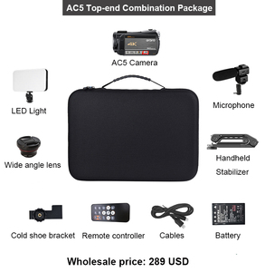 Transmisión en vivo Vlog 4K 12X <span class=keywords><strong>Zoom</strong></span> óptico AC5 MIC y lente Cámara de video digital profesional - Product Image 6