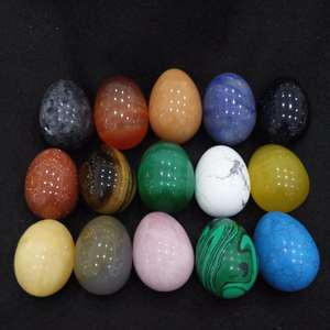 ไข่คริสตัลธรรมชาติขนาดเล็กแบบผสมขายส่ง สำหรับตกแต่งบ้าน ของตกแต่งโต๊ะ ของประดับสวน ของขวัญวันอีสเตอร์และวันเกิด - Product Image 4