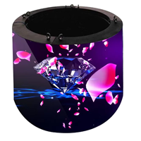 Écrans publicitaires numériques ronds fixes LED pour intérieur et extérieur, pour centre commercial, avec SDK, texte/animation/graphiques, 4 mm