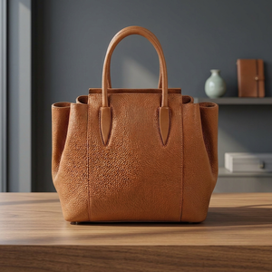 Sacs à bandoulière pliables légers en cuir véritable pour femmes, grande capacité, imperméables, avec fermeture éclair – Nouveauté tendance BS INTERNATIONAL - Product Image 1