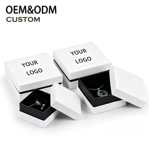 Scatole per Anelli di Lusso Personalizzate con Coperchio e Base, Confezione Regalo per Gioielli con Logo Personalizzato - Product Image 1