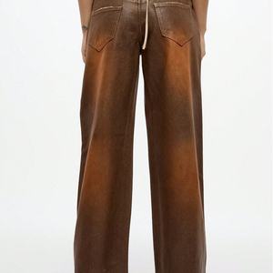 Pantalones Anchos de Mezclilla de Cintura Alta, Estilo Vintage, de Buena Calidad OEM, para Mujer, Moda Contemporánea - Product Image 6