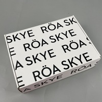 Boîte d'expédition en carton ondulé avec logo personnalisé, boîte cadeau pliable en papier, emballage pour produits de vente au détail