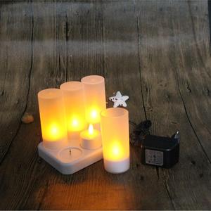 Plastic 12pcs /set Recharge <strong>Tealight</strong> LED Flameless <strong>Tealight</strong> with Holder - Product Image 4