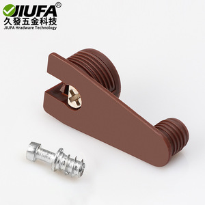 JiuFa V-Shaped Plastic Shelf Support Brown Easy Installation For Cabinet <b>Wardrobe</b> - Product Image 1