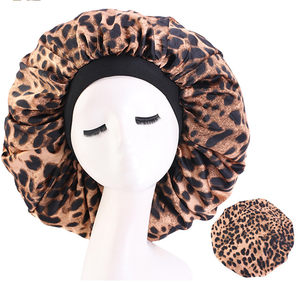 Gorro <span class=keywords><strong>de</strong></span> dormir <span class=keywords><strong>de</strong></span> satén grande, gorro <span class=keywords><strong>de</strong></span> dormir <span class=keywords><strong>de</strong></span> noche elástico <span class=keywords><strong>de</strong></span> seda, gorro <span class=keywords><strong>de</strong></span> noche, cubierta <span class=keywords><strong>de</strong></span> cabeza con banda ancha cómoda para mujer - Product Image 4