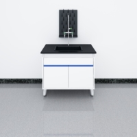 Mesa de Laboratorio con Superficie de Resina Epoxi Fenólica, Resistente a Químicos, para Hospitales, Microbiología, Biología, Equipo de Laboratorio