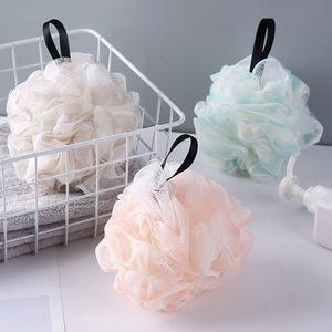Bath Ball Soft Mesh Exfoliating Sponge Hanging Bath Flower For Adults Pink And Blue - Product Image 1