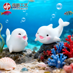 Figura de Delfín en Resina, Miniatura Decorativa para el Hogar, Adorno Artístico - Product Image 2