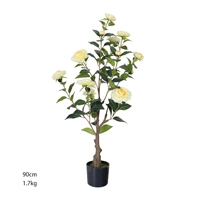Camélia en plastique, verdure artificielle pour l'extérieur et l'intérieur, décoration de bureau, jardin, décoration de la maison, faux arbres, plantes artificielles