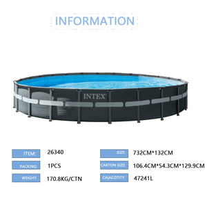 Intex 26340 piscines hors sol <span class=keywords><strong>Ultra</strong></span> Frame <span class=keywords><strong>XTR</strong></span> taille ronde 732x132cm piscines à cadre métallique piscine de loisirs - Product Image 2