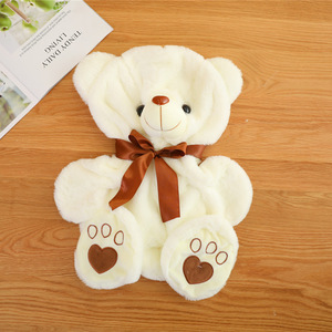 Schattige ongevulde pluche teddyberen pop met zachte leren huid, knuffelberen, zacht speelgoed, beren speelgoed cadeau's - Product Image 2