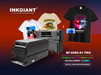INKGIANT BF-60E6-S1 PRO Nouvelle Imprimante DTF Automatique Multicolore 24 Pouces 60cm 6 Têtes avec Agitateur et Four Étendus