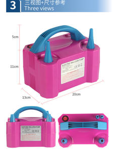 เครื่องเป่าลมบอลลูนไฟฟ้าแบบพกพา,ที่เติมลูกโป่งเป็นกลุ่มที่ง่ายและรวดเร็วสำหรับงานเลี้ยง (110V ~ 220V) - Product Image 3