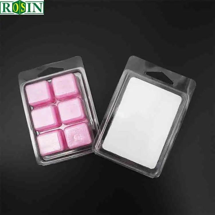 Disposable 6 Container Plastic Blister Clam Shell Packaging for Wax Melts Candle Melts Tray Clear / Frosted PET 0.6 Mm Accept