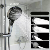 Pommeau de Douche Portable en Plastique ABS à 4 Modes de Jet, Haute Pression, Économiseur d'Eau, avec Buse TPR et Conception Anti-éclaboussures pour Toilettes