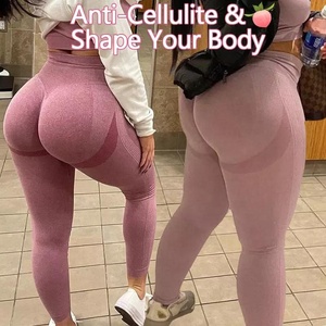 Taille haute femmes pantalons de sport Leggings pêche bout à bout pantalons de Yoga Gym Fitness Leggings Push Up femmes jambières d'entraînement porter des ensembles - Product Image 3