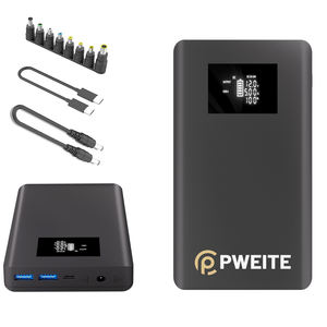 Batterie Externe 100W PD 20000mAh 12V 15V DC <span class=keywords><strong>Powerbank</strong></span> 24V 20V <span class=keywords><strong>19V</strong></span> pour Ordinateur Portable HP Dell CPAP Routeur WiFi iPhone Caméra Embarquée - Product Image 1