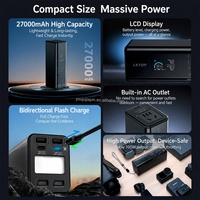Batterie externe 27000mAh LKTOP POWER K1S avec prise AC, cellules 21700 à noyau en acier, pour plusieurs appareils, vente en gros