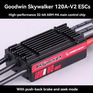 Nouveau Hobbywing SkyWalker 120A V2 UBEC Brushless ESC avec rétropropulsion Drones à réglage électrique pour modèles d'avions - Product Image 2