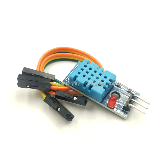 Stock DHT11 Humidity Module with LED Light Temperature and Humidity Module DHT11 Sensor with DuPont Line