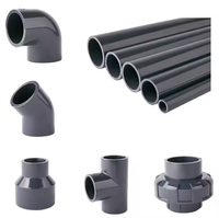Tuyau PVC PN10 de bonne qualité pour l'alimentation en eau, raccord à embout ou à connexion rapide TS, tuyau de plomberie en plastique pour l'irrigation agricole