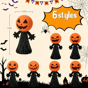 Muñecos de Calabaza Saltarines para Fiesta de Halloween, Títeres de Dedo, Decoración, Lanzadores de Resorte, Rellenos para Bolsas de Regalos - Product Image 2