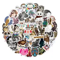 50Pcs Cartoon ינשוף חמוד בעלי החיים מדבקות גרפיטי ילד מחשב נייד Scrapbook בית קיר קישוט מדבקת תווית