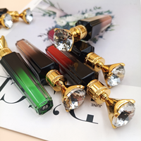 Tubes de gloss à lèvres à capuchon doré pour marque privée, Huile à lèvres hydratante repulpante, Gloss à lèvres brillant à texture épaisse, Maquillage