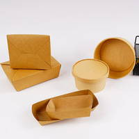 Boîte d'emballage alimentaire jetable en carton kraft à prix réduit, avec plateau fixe, imprimée offset, personnalisable, Wenzhou