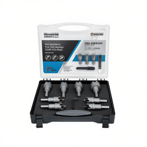 Juego de sierras perforadoras Fervi con insertos de carburo, 8 piezas, para taladrar metal y madera - Product Image 2