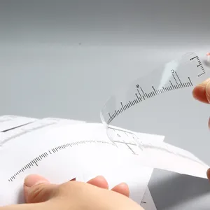 100 Uds regla de cejas pegatina para Microblading adhesivo desechable Plantilla de medición de cejas para tatuar herramientas de maquillaje de cejas - Product Image 3