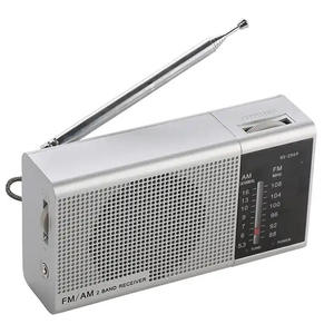 Factory OEM Silver Mini AM FM 2 Band Portable Radio <b>Pocket</b> Size Analog Tuning Built in Speaker USB Rechargeable Handheld Radio - Product Image 5