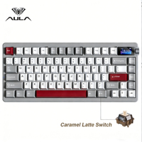 AULA NOVA 75 Nuevo Teclado Mecánico Inalámbrico Tri-Modo con Pantalla Inteligente de Plástico Personalizable RGB, Ergonómico, Batería de 4000 mAh