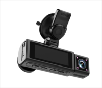 Caméra de tableau de bord de voiture ultra HD 4K+2K+2K à trois objectifs de haute qualité avec vision nocturne grand angle, enregistrement en boucle, capteur G et moniteur de stationnement