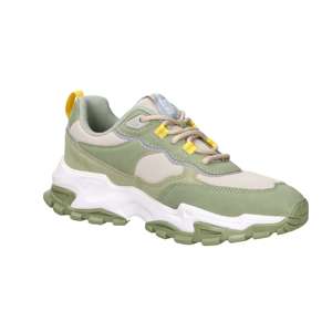 Donna <b>Sneakers</b> Verde 40 Green Heel 4 Cm <b>Canvas</b> Trendy Shoes - Product Image 2
