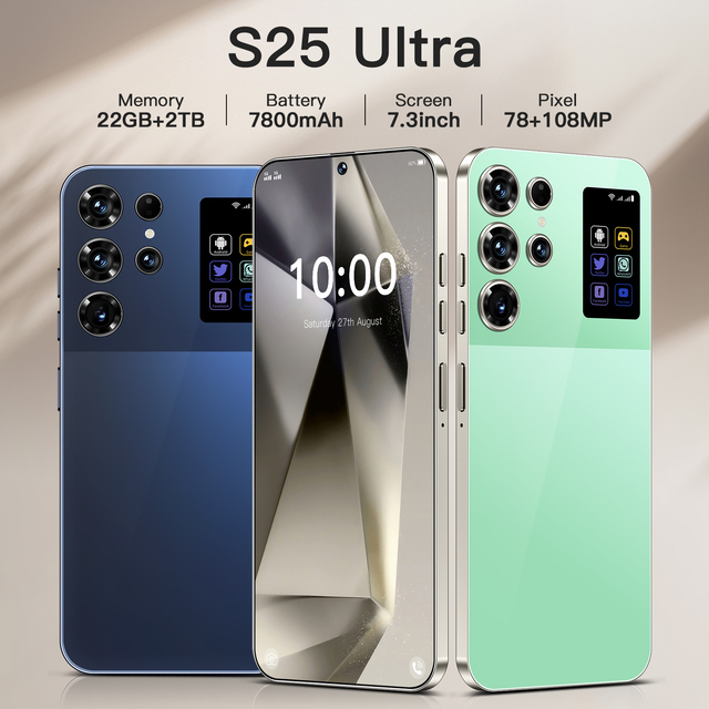 22G+2TB High Quality 2026 New 4G Smartphone S25 ultra Unlocked Phones Global Versions Built-in Pen Full Screen Cell Phones
